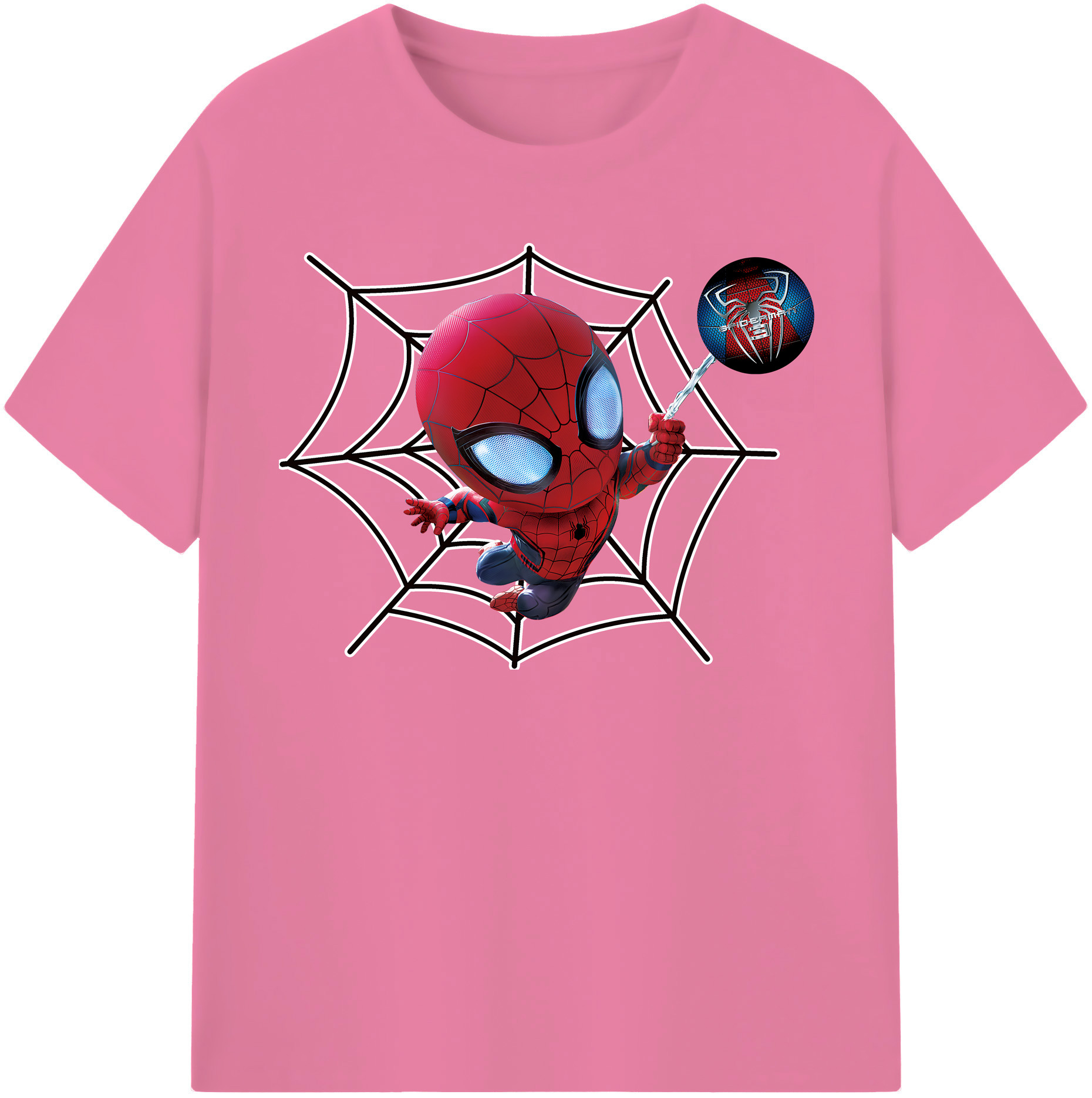 （画像用） Spider Man スパイダーマン 綿100％半袖Tシャツ（フロントプリント）